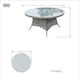 image 3 of Direct Wicker 6-Seater Rattan Garden Aluminum Round Dining Table with lazy Susan | Grey