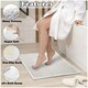 image 2 of VELVETIO Shiny Sparkling Bath Set Anti Slip Pedestal Mat Bathroom Rugs White