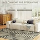 image 3 of HOMCOM Easy-Cleaning Machine Washable Area Rug for Patio, Garden, Grey Grey