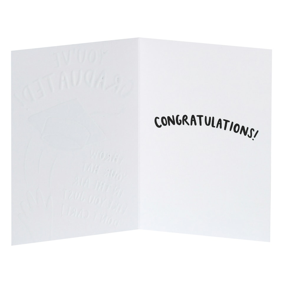 image 1 of Graduation/Congratulations Card for Him/Her/Friend | Throw Your Hat In The Air Design
