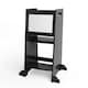 image 1 of Allis Baby Toddler Learning Tower with Adjustable Height and Built in Blackboard - Black | Black | One Size | 1