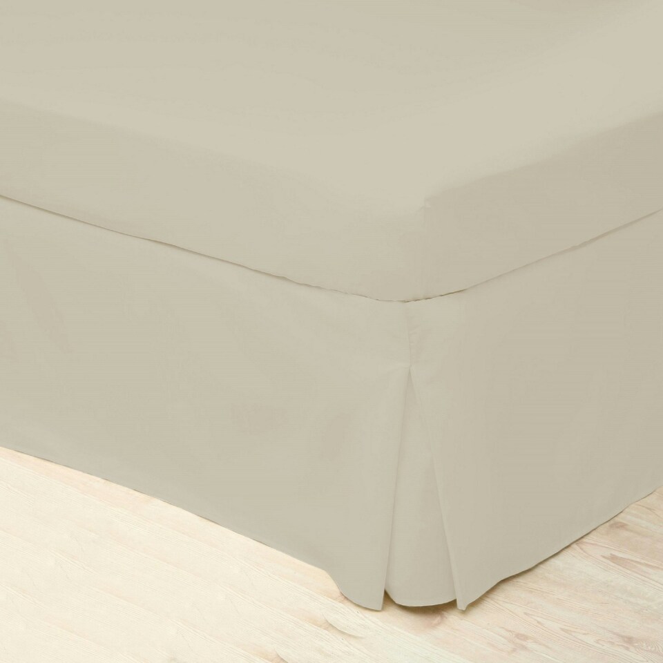 Belledorm Easycare Percale Platform Valance - Mushroom - Superking
