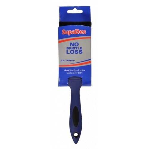 SupaDec No Bristle Loss Paint Brush - Blue/Black - 62mm