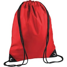 Bagbase Premium Gymsac Water Resistant Bag (11 Litres) - Bright Red - One Size | Multi | One Size