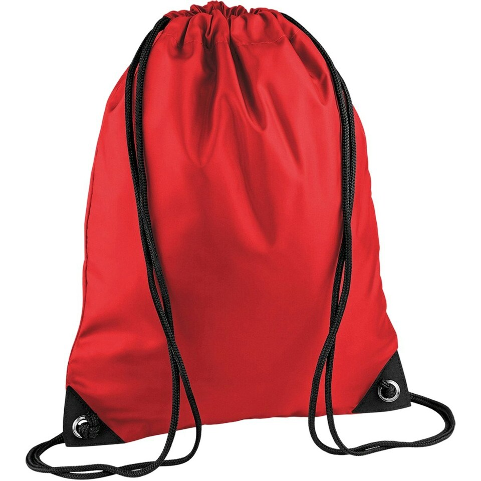 image 1 of Bagbase Premium Gymsac Water Resistant Bag (11 Litres) - Bright Red - One Size | Multi | One Size