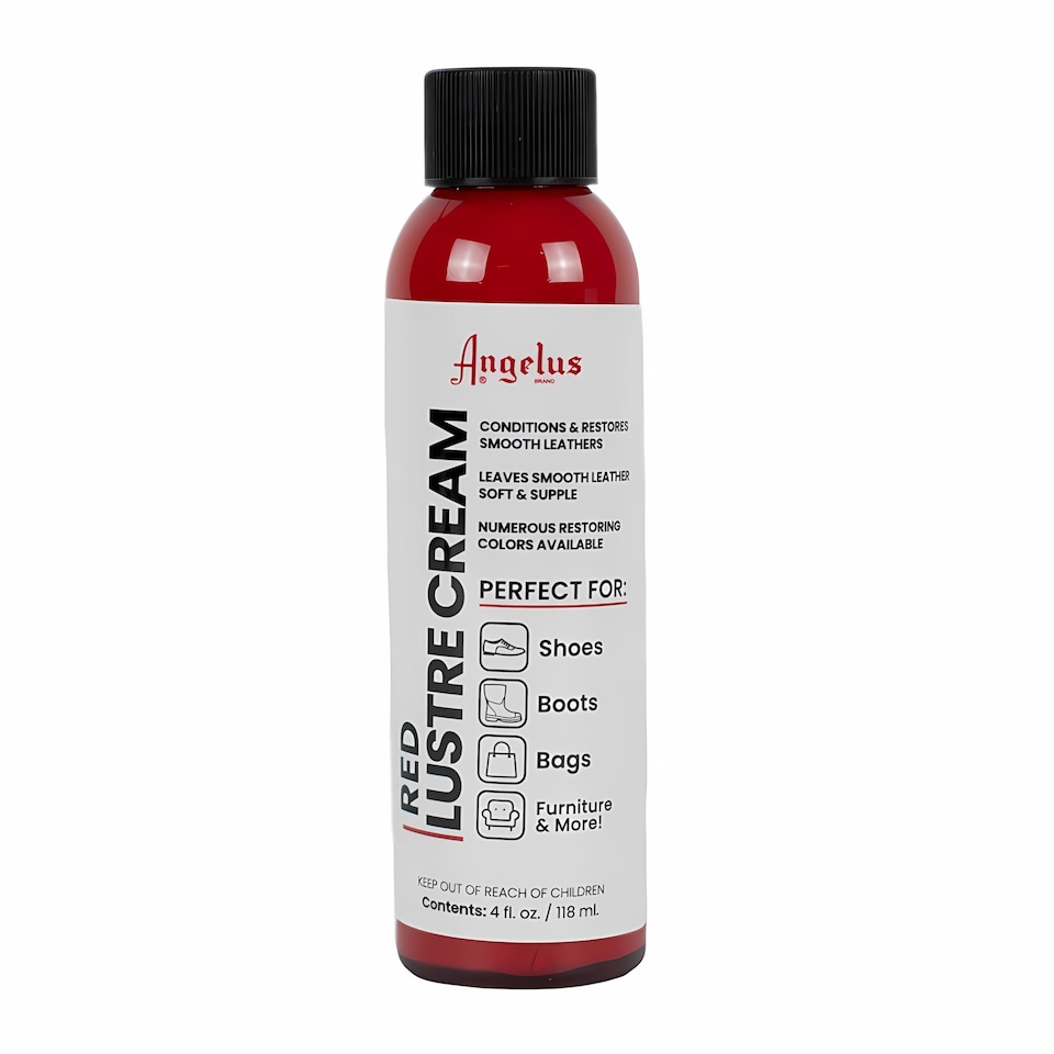 image 1 of Angelus Lustre Cream - Water-Based Leather Conditioner and Polish 4oz | Red | Red