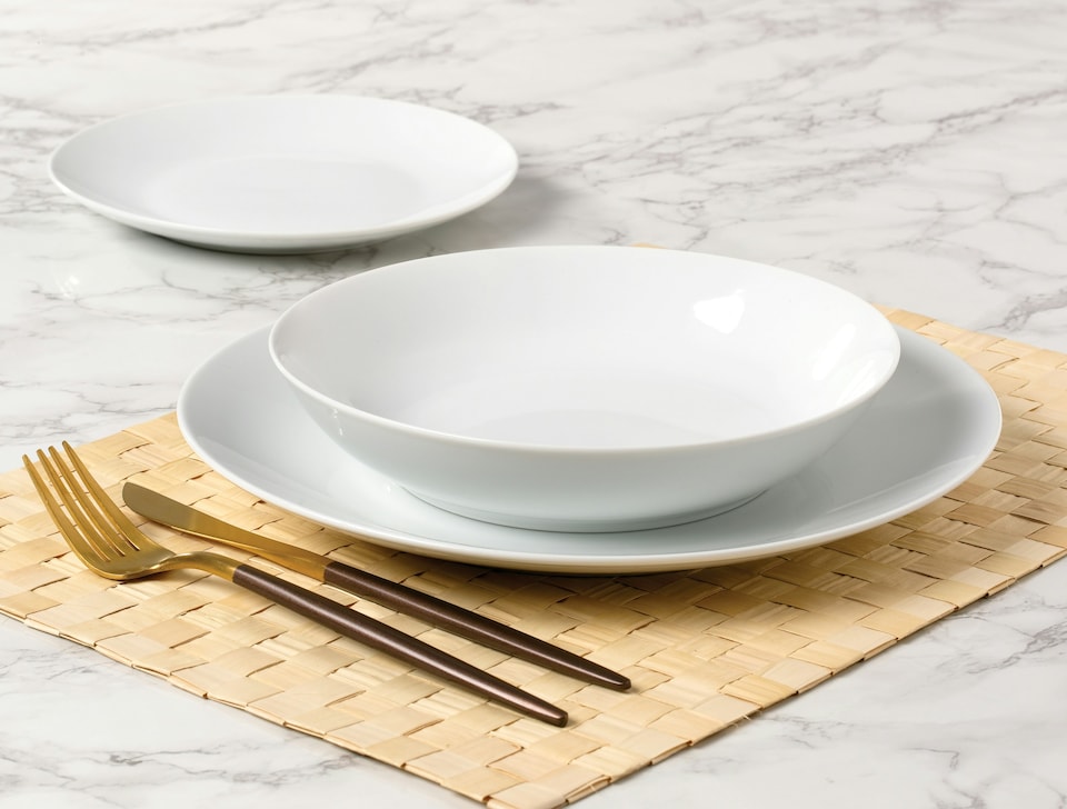 image 1 of 18pc Everyday White Round Dinner Set