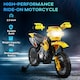 image 4 of HOMCOM 6V Kids Electric Motorbike Motorcycle Ride On for 3-6 Years Yellow