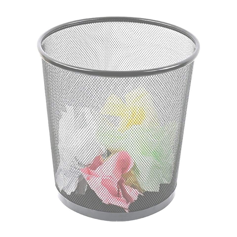 image 1 of Silver Metal Mesh Bin