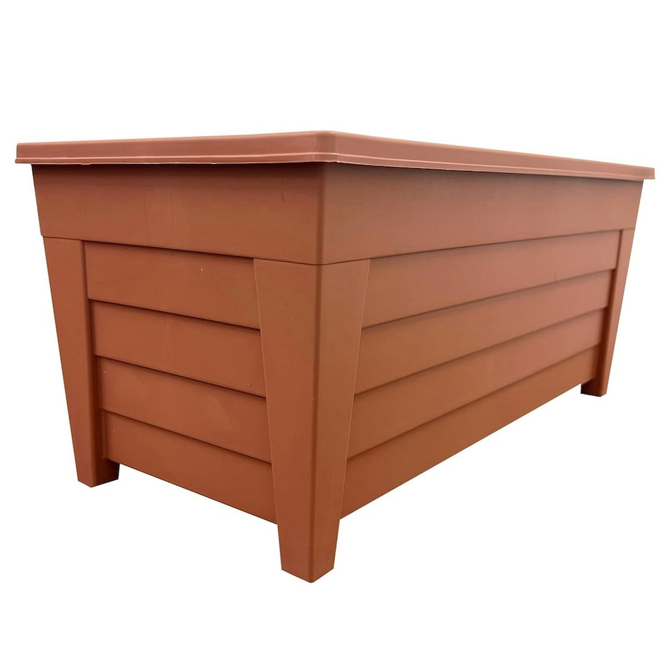 image 1 of 1 x Terracotta 55cm Long Garden Plant Pot Perfect For Indoor & Outdoor Flowers Brown