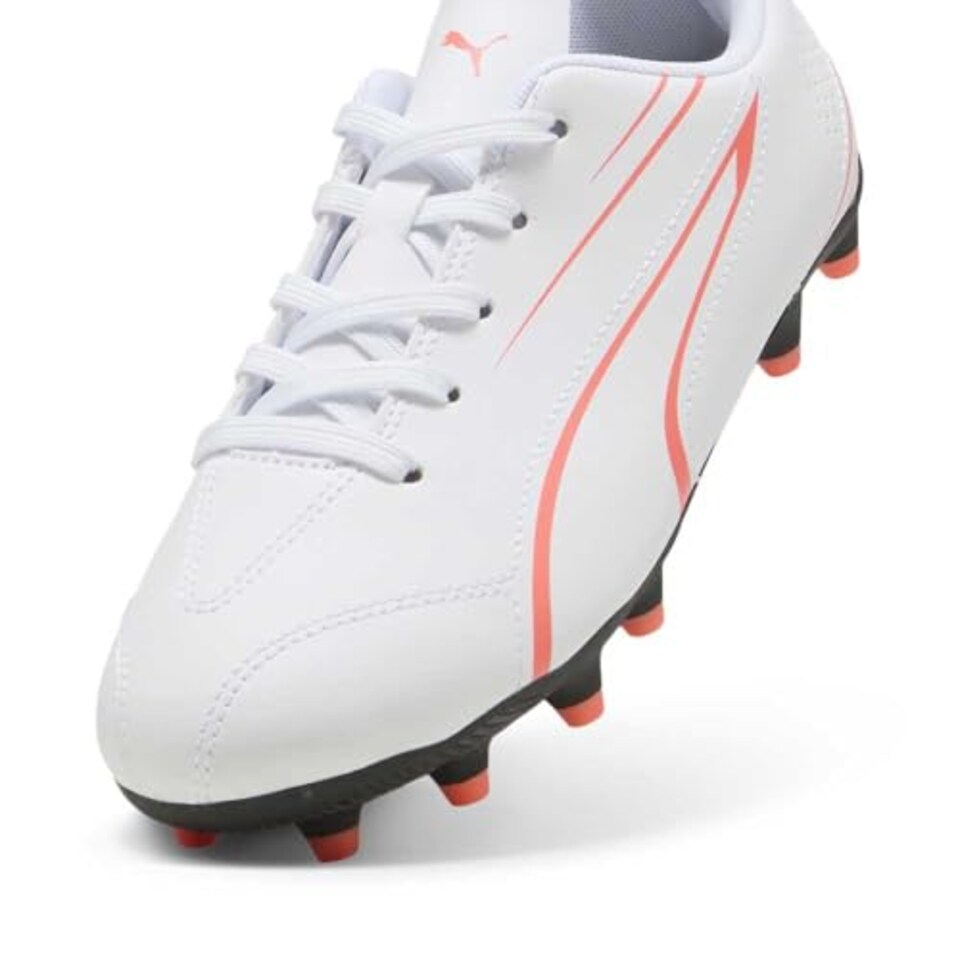image 1 of Puma Vitoria Fg/Ag Junior Football Boots - 2 - White/Red
