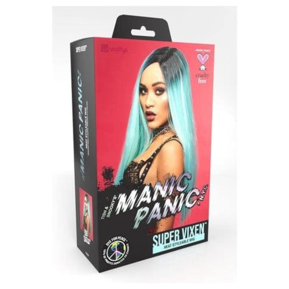 image 1 of Manic Panic Sea Nymph Super Vixen Light Blue Long Straight Hair Wig