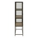 image 3 of Seaford 2 Glass Door Display Cabinet in Black & Oak