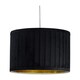 image 8 of Sundance - Black Velvet Pleated 30cm Lamp Shade with Gold Inner Black | Gold