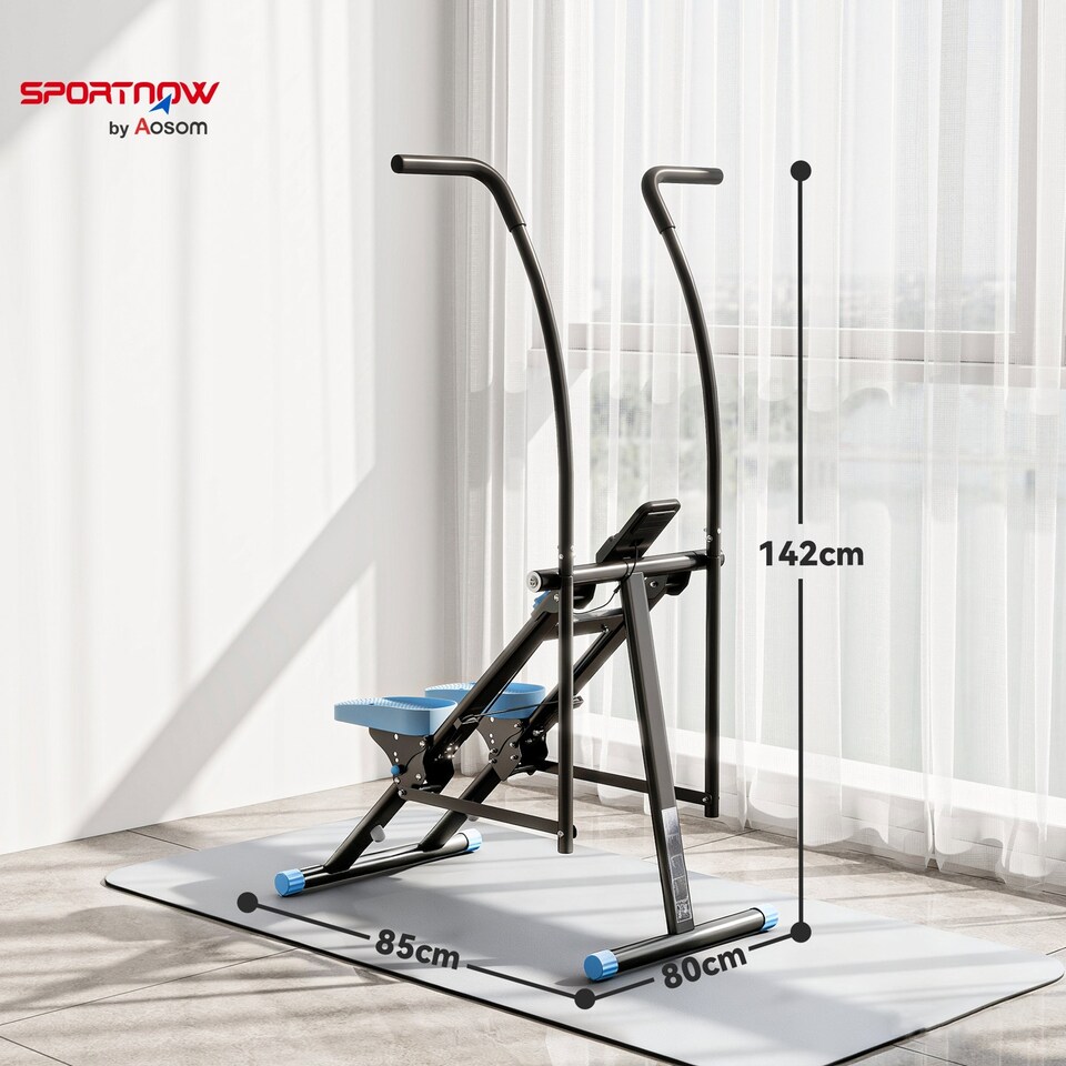 image 1 of SPORTNOW Stair Stepper for Home Gym Exercise, Vertical Climber Machine | Black