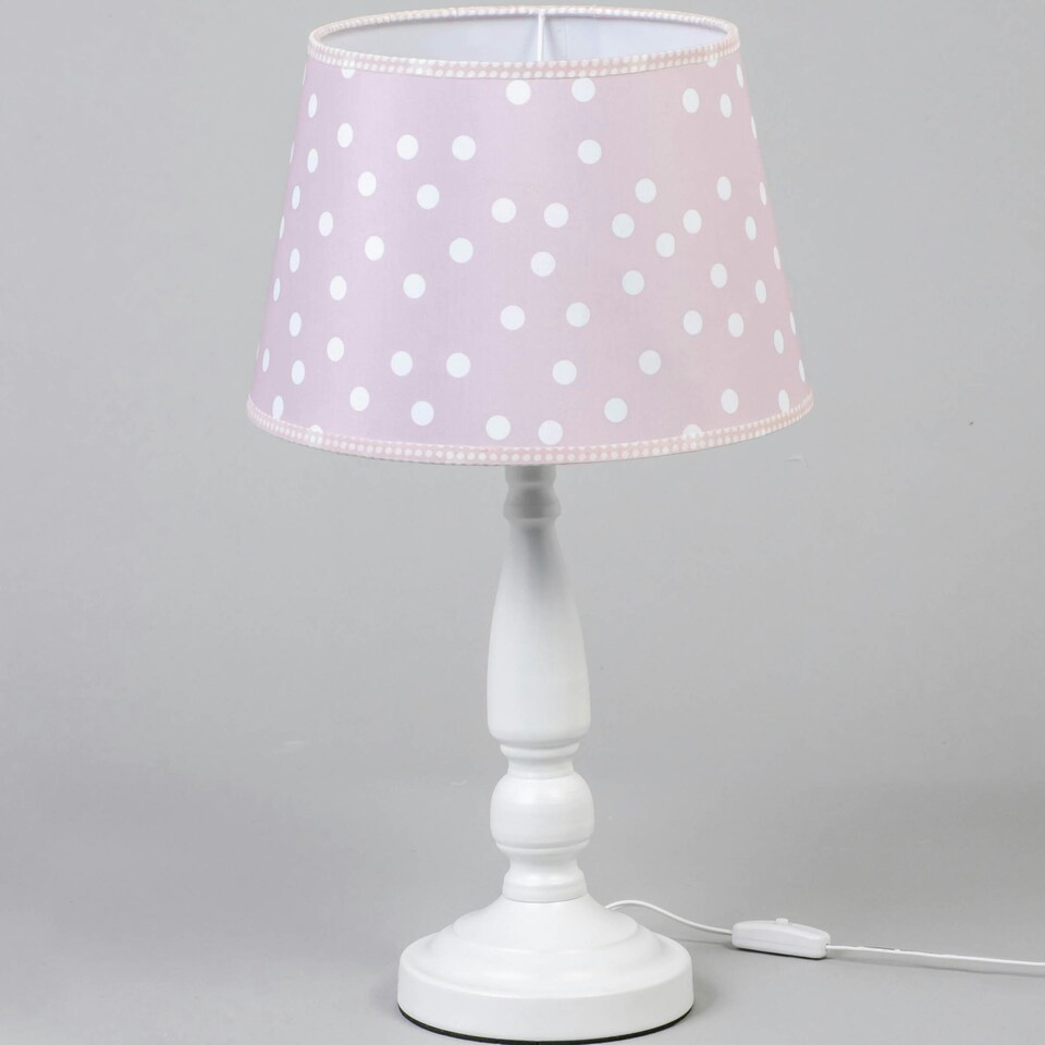 image 1 of BHS Glow Kid's LED Polka Dot Table Lamp, Pink