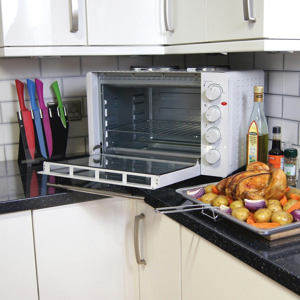 image 1 of Igenix IG7145 Tabletop Mini Oven & Grill , Separate Heating Controls , White