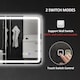 image 8 of HOMCOM 600 x 800 mm Illuminated Bathroom Mirror with Bluetooth Clock Silver