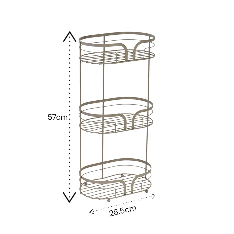 image 1 of Showerdrape Beige Bathroom Accessory Set Floor Caddy with Toilet Brush and Holder | Cream