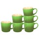 image 1 of Argon Tableware New Bone China Mugs - 330ml - Green Ombre - Pack of 6 | Green | Green | 6