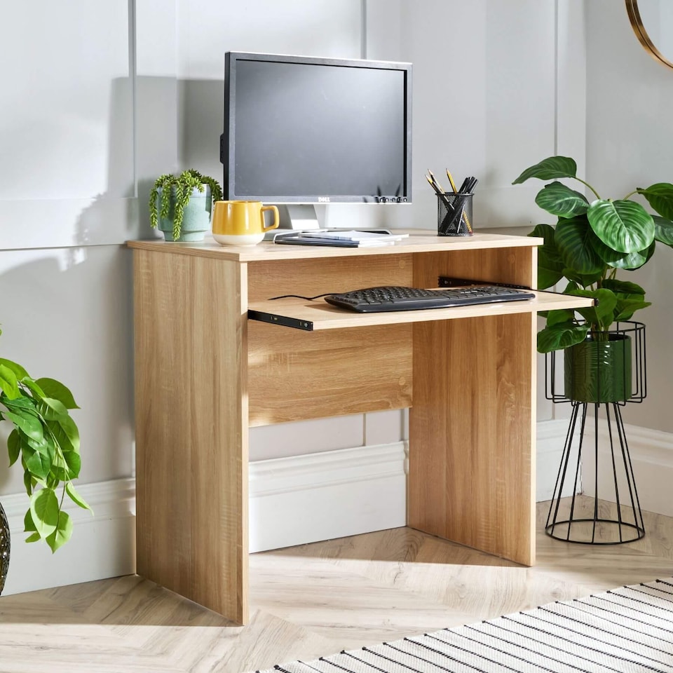image 1 of Computer Desk PC Laptop Table Home Office Study Workstation | Brown