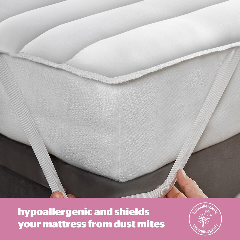 image 1 of Silentnight Quilted Mattress Protector | White | Small Double