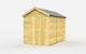 image 1 of 7 x 10 Feet Apex Shed - Double Door Without Windows - Wood - L302 x W214 x H217 cm | Brown