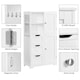 image 4 of Yaheetech Bathroom Storage Unit with Open Compartments White White