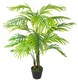 image 3 of 130cm Artificial Areca Palm Tree - Realistic with Copper Metal Planter | Green | 4ft