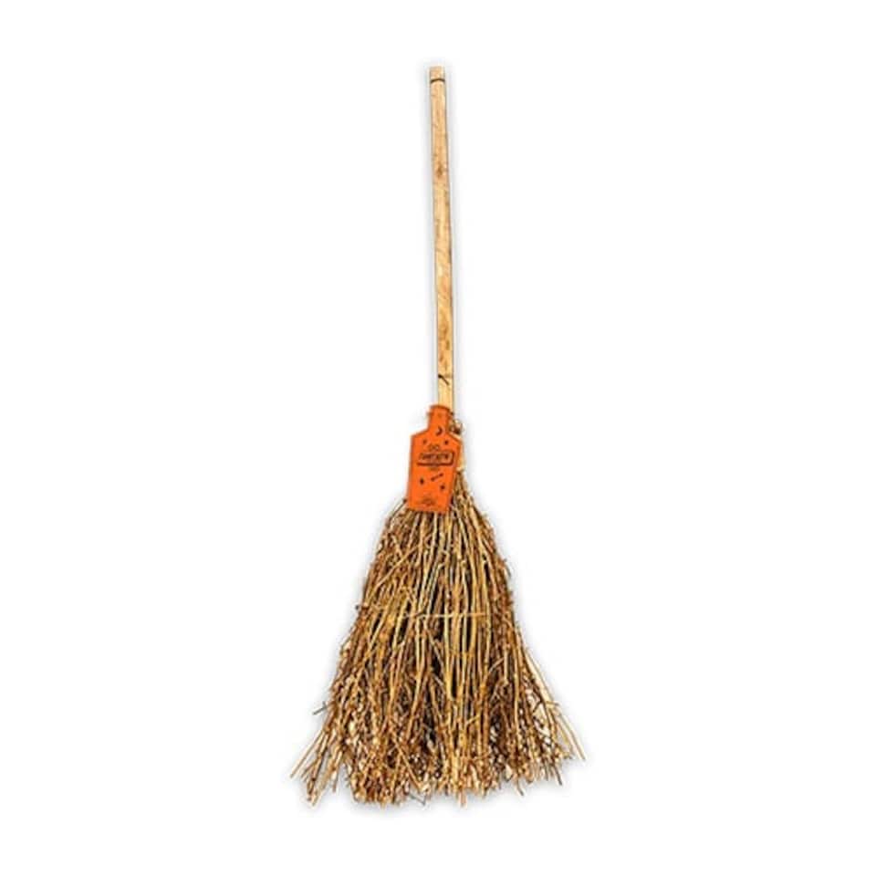 Wooden Light Up Witch's Broomstick Halloween Prop Fancy Dress Decoration 1m