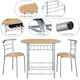 image 4 of Yaheetech Modern Round Dining Table Set