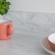 image 7 of Sticky Back Plastic Romeo Matt White Marble Effect Kitchen Self-adhesive Vinyl Wrap for Cupboards, Doors and Worktops 67.5cm x 2m (7 rolls) - d-c-fix