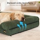 image 5 of Large Dog Pet Bed Orthopedic Washable Waterproof Corduroy Wear Resistant 93x63cm | Green | L | L
