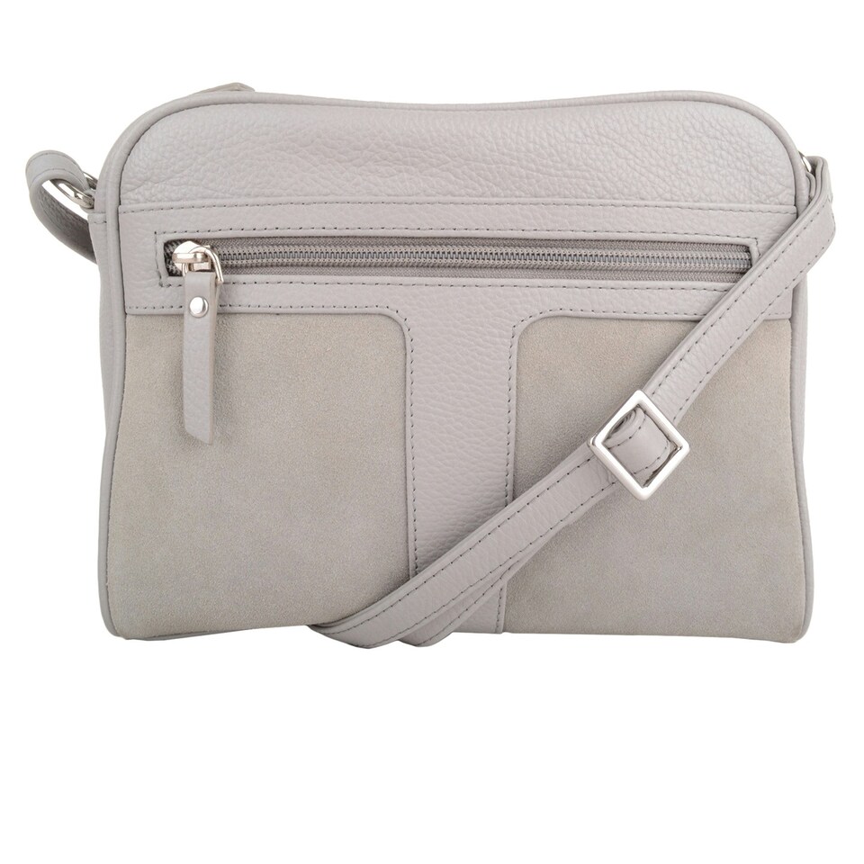 image 1 of Eastern Counties Leather Womens/Ladies Margot Suede Handbag - Light Grey - One Size | Grey
