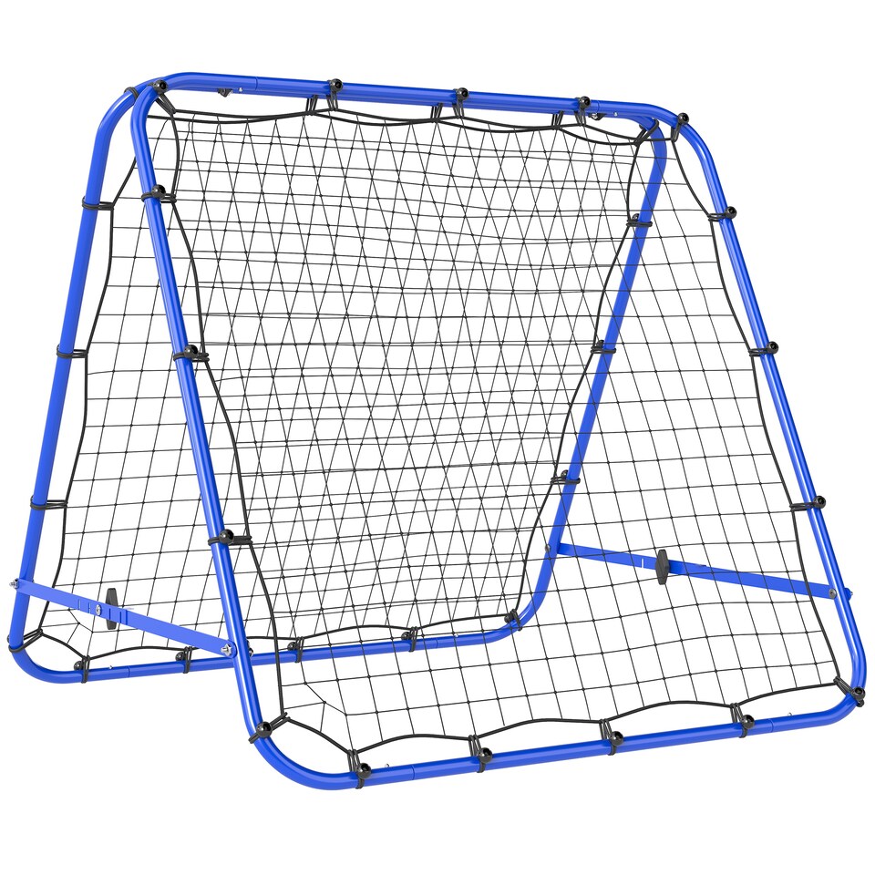 image 1 of HOMCOM Rebounder Net Football Target Goal with Adjustable Angles, Blue