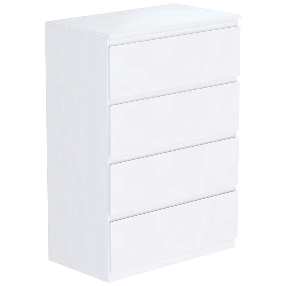 image 1 of Vida Designs Denver 4 Drawer Chest of Drawers Bedroom Storage, White