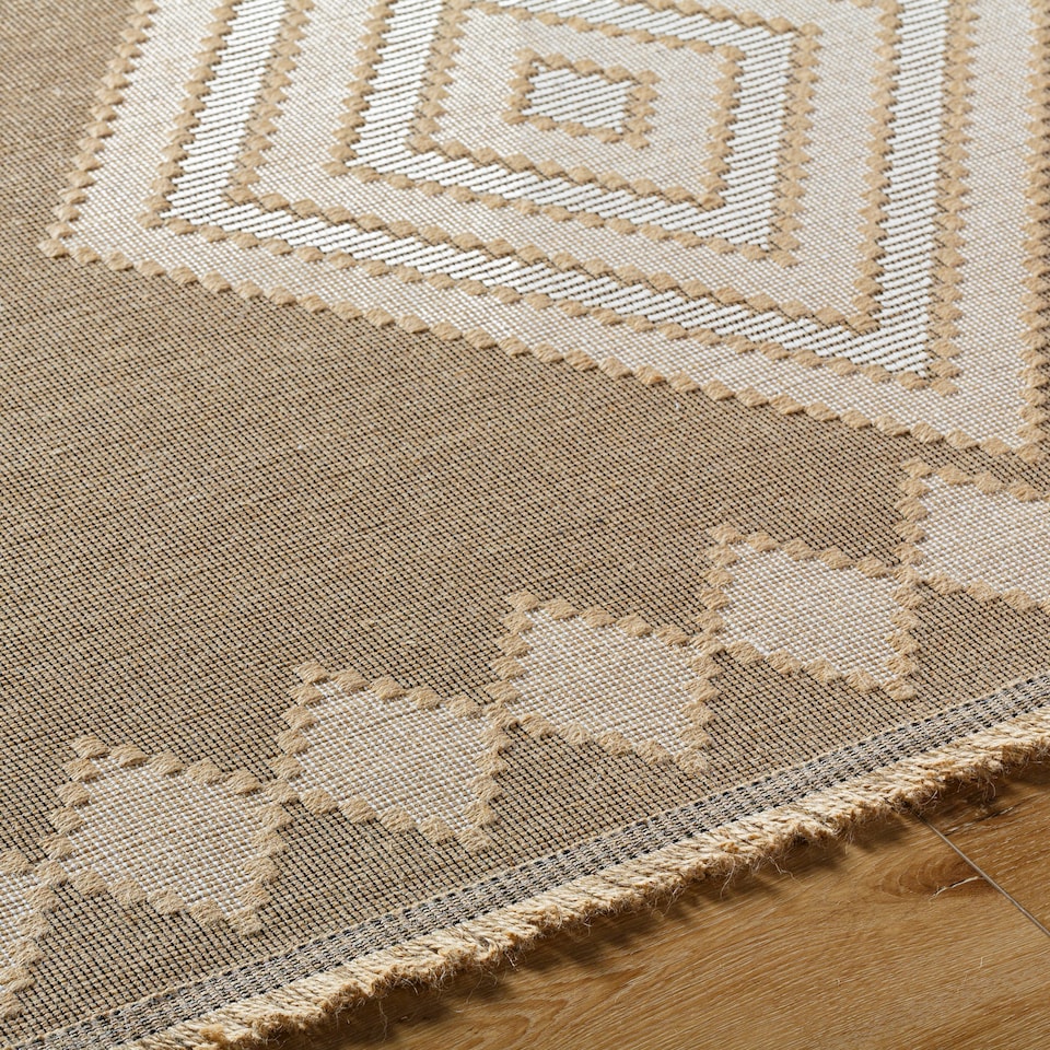 image 1 of LIVABLISS Mystery-Washable Modern Jute Rug 158 x 213 cm | Tan Beige Ivory