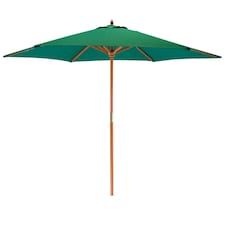 Harbour Housewares Wooden Garden Parasol - 2.7m - Green