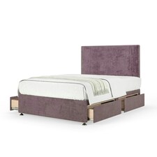 Neptune Spring Mauve Naples Velvet 4 Drawer Divan Set And Valencia Headboard Small Double