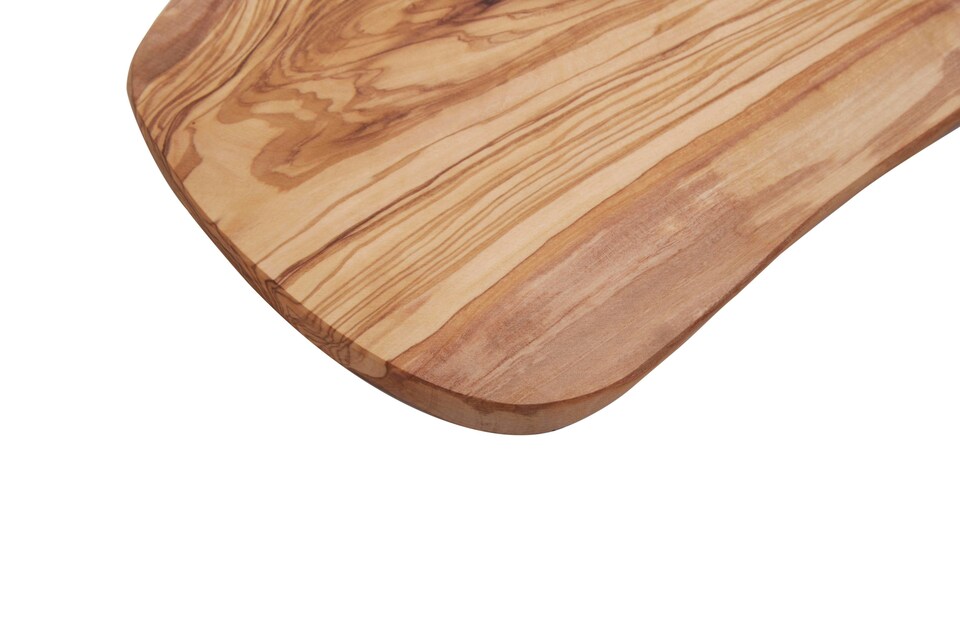 image 1 of Kora Serving Board With Handle in Olive Wood | Cream