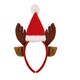 image 1 of Reindeer Headband with Santa Hat