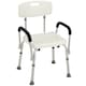 image 6 of HOMCOM Light Weight Aluminum Shower Bench Portable Lift Chair w/ Back & Armrest