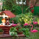 image 6 of Garden Flamingo Pair Ornaments with Ground Spikes Decor Durable PE Weatherproof