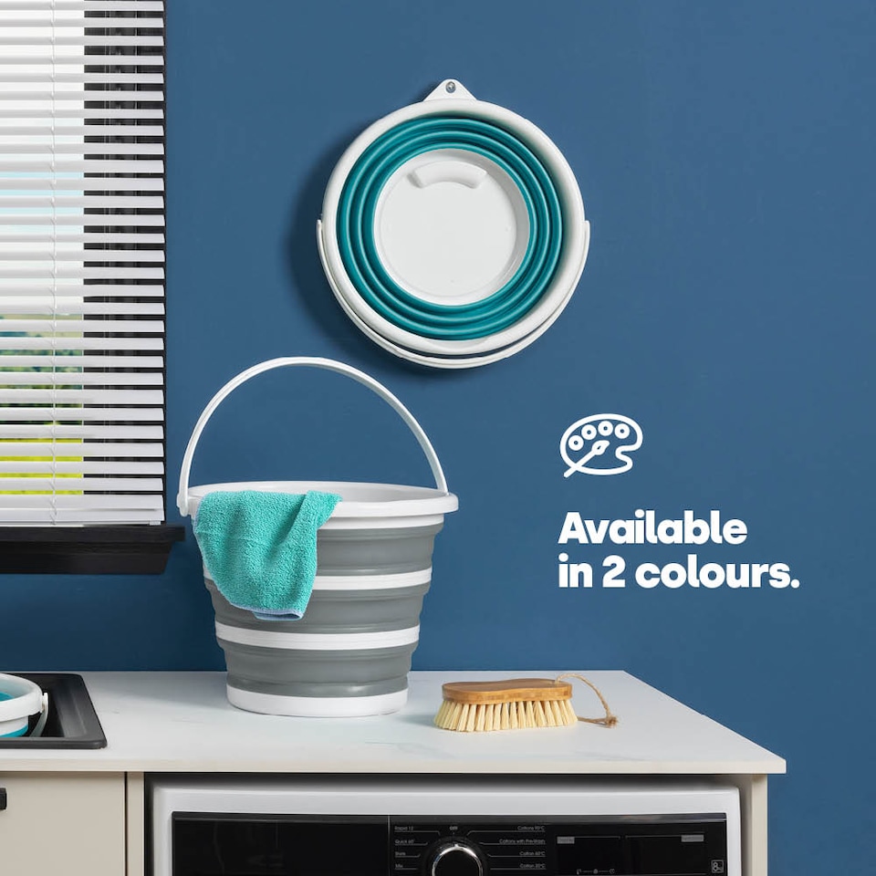 image 1 of Collapsible Bucket - Turquoise