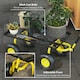 image 5 of Garden Trolley Cart with Pneumatic Wheels and Rotating Handle, Yellow