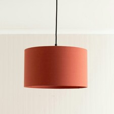 ValueLights Reni Medium Rust Lamp Shade & Bulb Orange