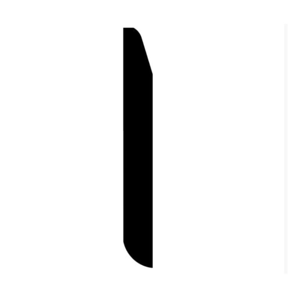 image 1 of PACK OF 20 (Total 20 Units) - Dual Purpose Chamfered & Bullnose Primed MDF Skirting- 14.5mm x 94mm - 4200mm Length