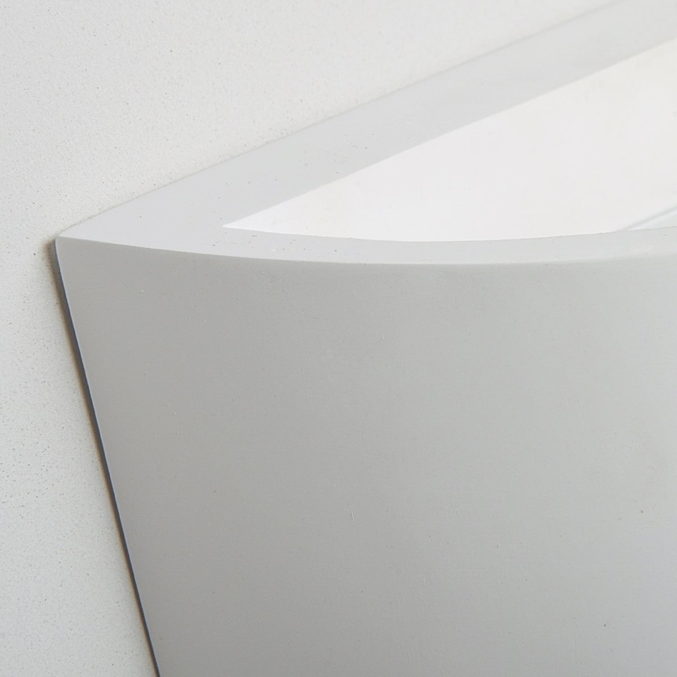 image 1 of Set of 2 Marmo - White G9 Plaster Wall Lights | White | 2