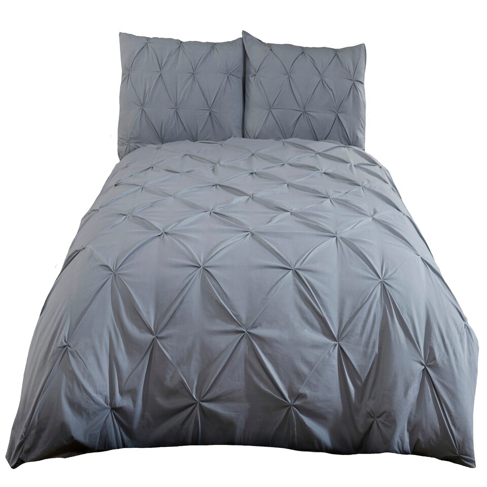 image 1 of Balmoral Polycotton Duvet Cover Set With Pillowcase | Silver | Double | 1