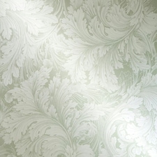 Sample of Eternal Leaf Wallpaper in Green and Cream Multi